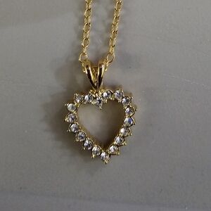 Gold Heart Pendant Necklace